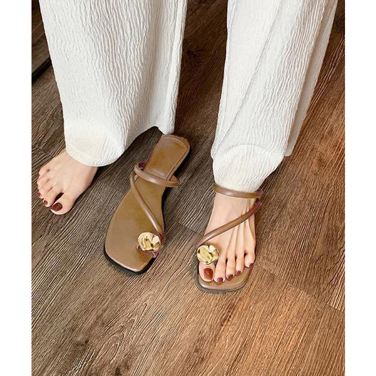 メタルサムリングトングサンダルストラップ | Miniministore | 詳細画像15 