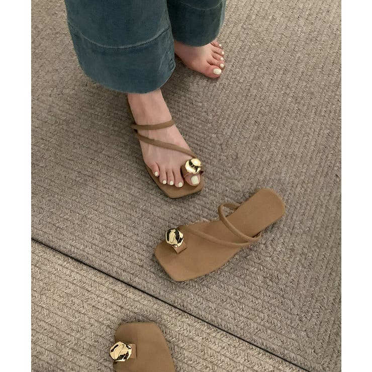 メタルサムリングトングサンダルストラップ | Miniministore | 詳細画像16 