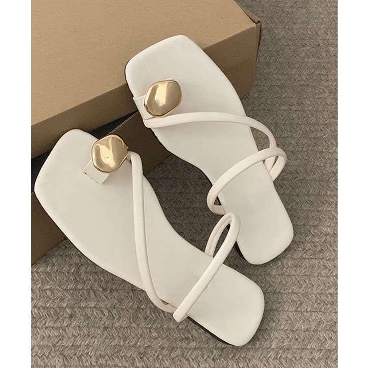 メタルサムリングトングサンダルストラップ | Miniministore | 詳細画像21 