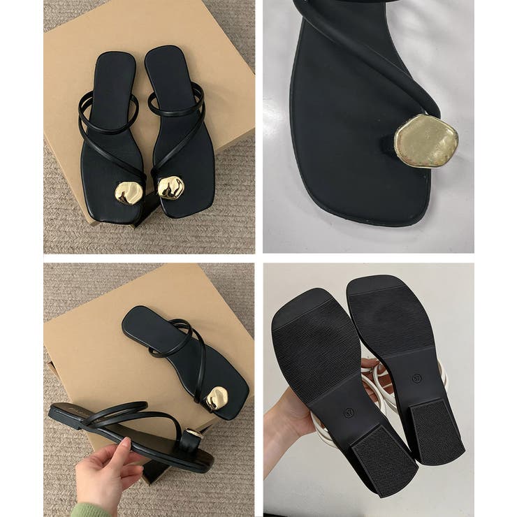 メタルサムリングトングサンダルストラップ | Miniministore | 詳細画像23 