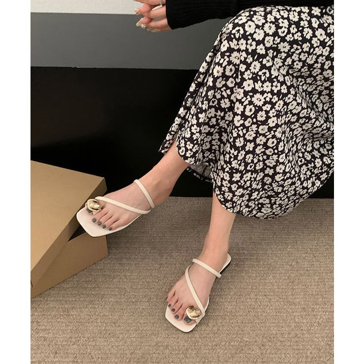 メタルサムリングトングサンダルストラップ | Miniministore | 詳細画像8 