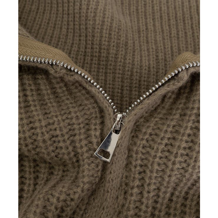 ハーフジップニットセーター ビッグカラー | Miniministore | 詳細画像25 