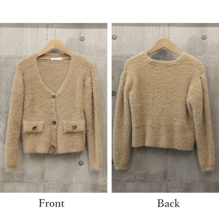 フェザーヤーンカーディガン ニットカーデ | Miniministore | 詳細画像3 