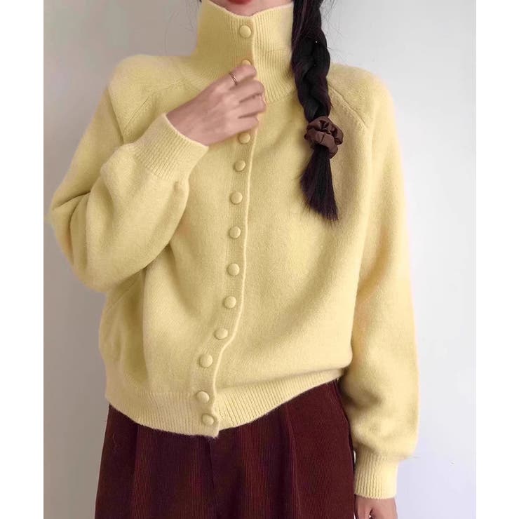 くるみボタンハイネックニットカーディガン | Miniministore | 詳細画像10 