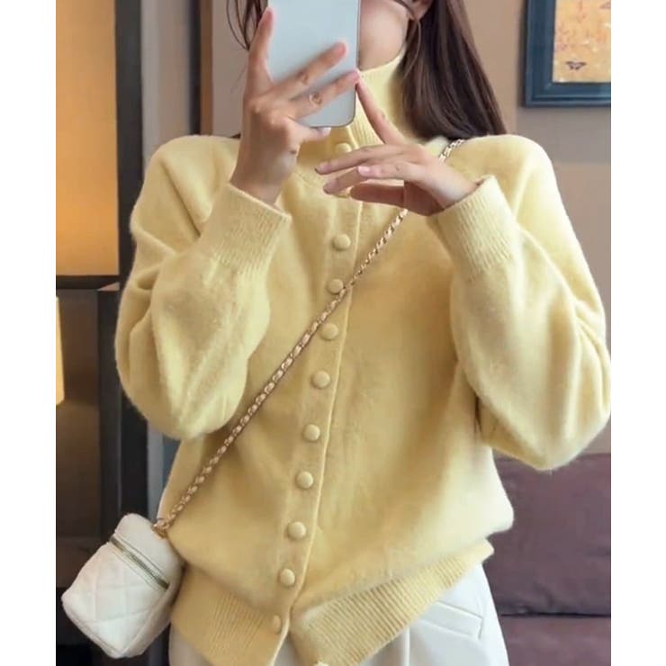 くるみボタンハイネックニットカーディガン | Miniministore | 詳細画像13 