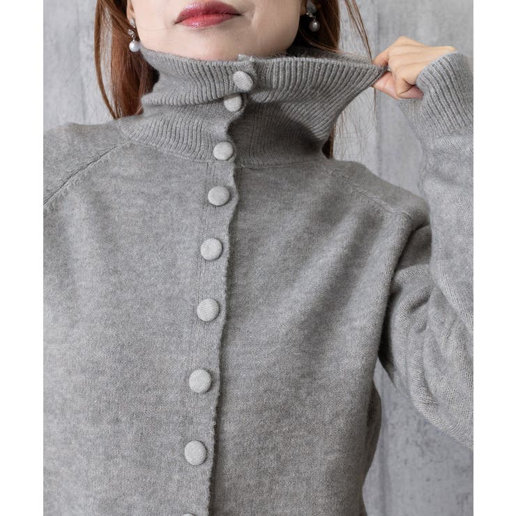 くるみボタンハイネックニットカーディガン | Miniministore | 詳細画像20 