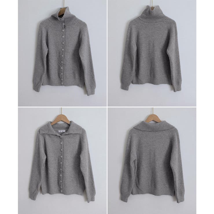 くるみボタンハイネックニットカーディガン | Miniministore | 詳細画像23 