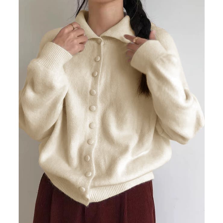 くるみボタンハイネックニットカーディガン | Miniministore | 詳細画像4 