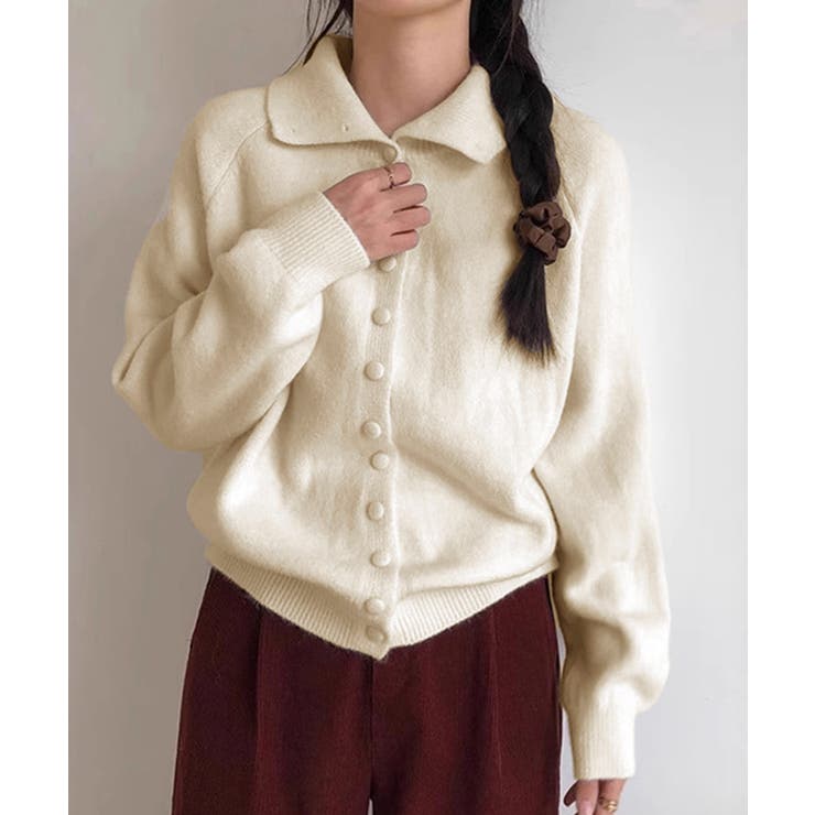 くるみボタンハイネックニットカーディガン | Miniministore | 詳細画像5 