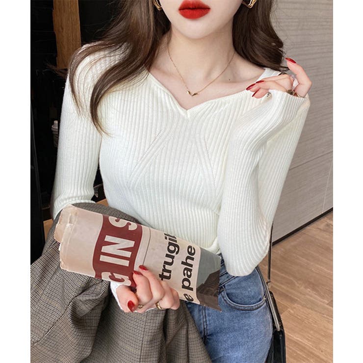 リブニットトップス レディース 大人秋服 | Miniministore | 詳細画像7 