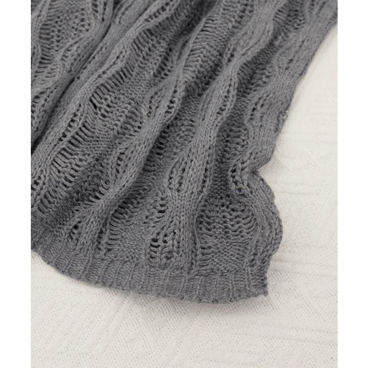 メッシュニット 透かし編みトップス 長袖 | Miniministore | 詳細画像17 