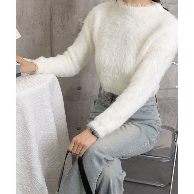 ショート丈シャギーニットレディース韓国風 | Miniministore | 詳細画像13 