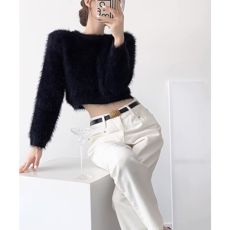 ショート丈シャギーニットレディース韓国風 | Miniministore | 詳細画像4 