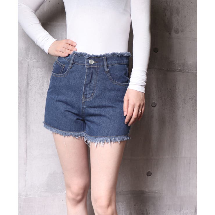 デニムショートパンツ レディース 短パン[品番：II000006481