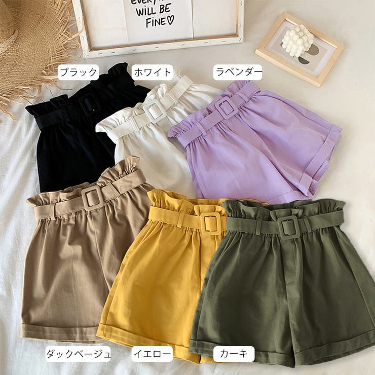 ショートパンツ レディース Aラインパンツ[品番：II000006651