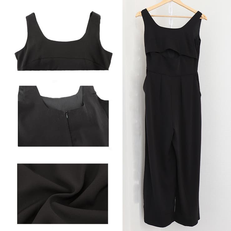 サロペットパンツ レディース ワイドレッグ | Miniministore | 詳細画像3 