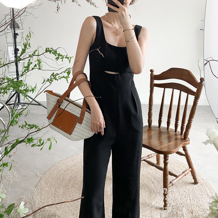 サロペットパンツ レディース ワイドレッグ | Miniministore | 詳細画像5 