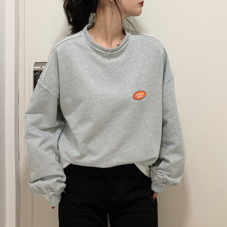 Tシャツレディース 重ね着風 ロンt長袖[品番：II000007432