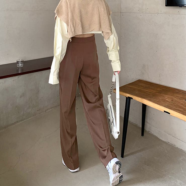 セミワイドパンツ レディース オフィス オフィスカジュアル[品番