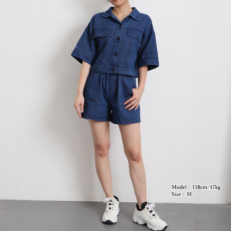 デニムセットアップ カジュアル上下セット[品番：II000009041]｜Miniministore（ミニミニストア）のレディース ファッション通販｜SHOPLIST（ショップリスト）