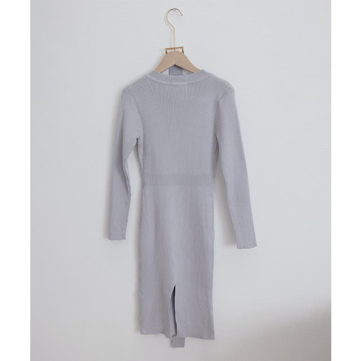 リブニットタイトワンピースウエストベルト | Miniministore | 詳細画像24 