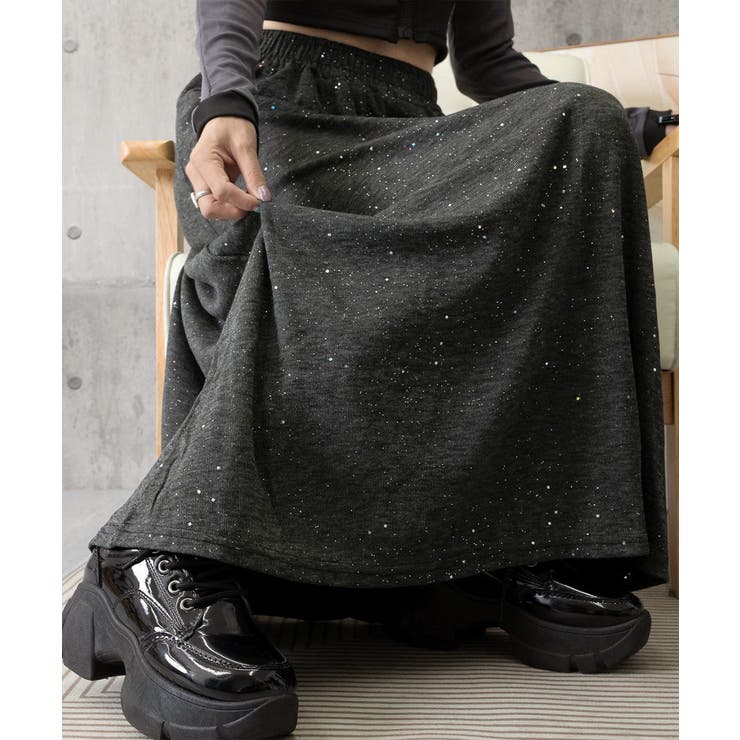 ラメ入りロングスカート キラキラスカート | Miniministore | 詳細画像17 