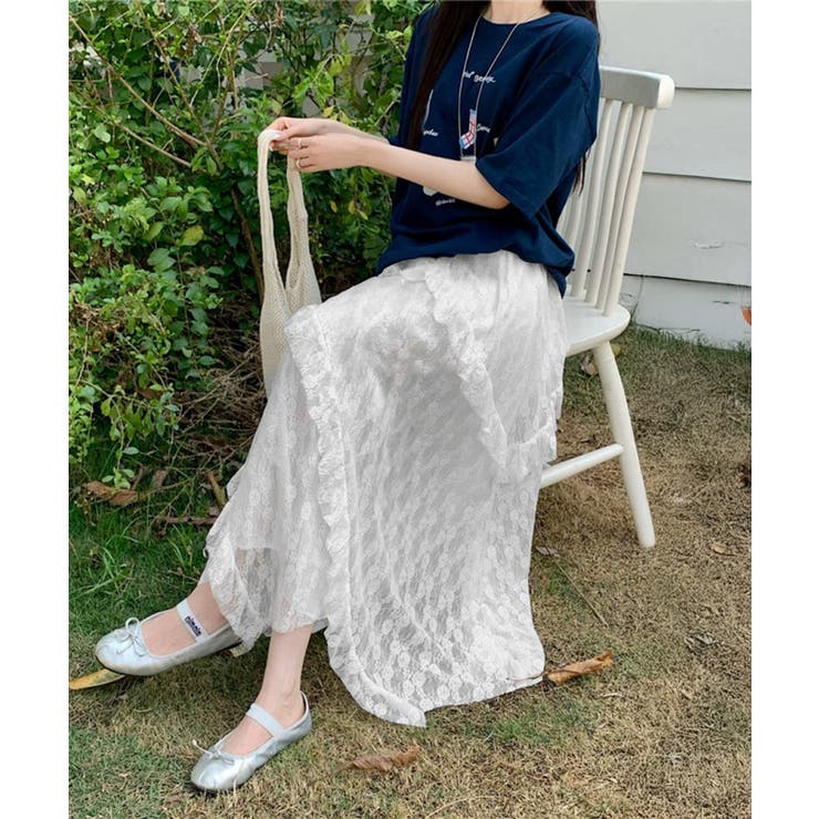 ティアードロングスカート白レーススカート | Miniministore | 詳細画像10 
