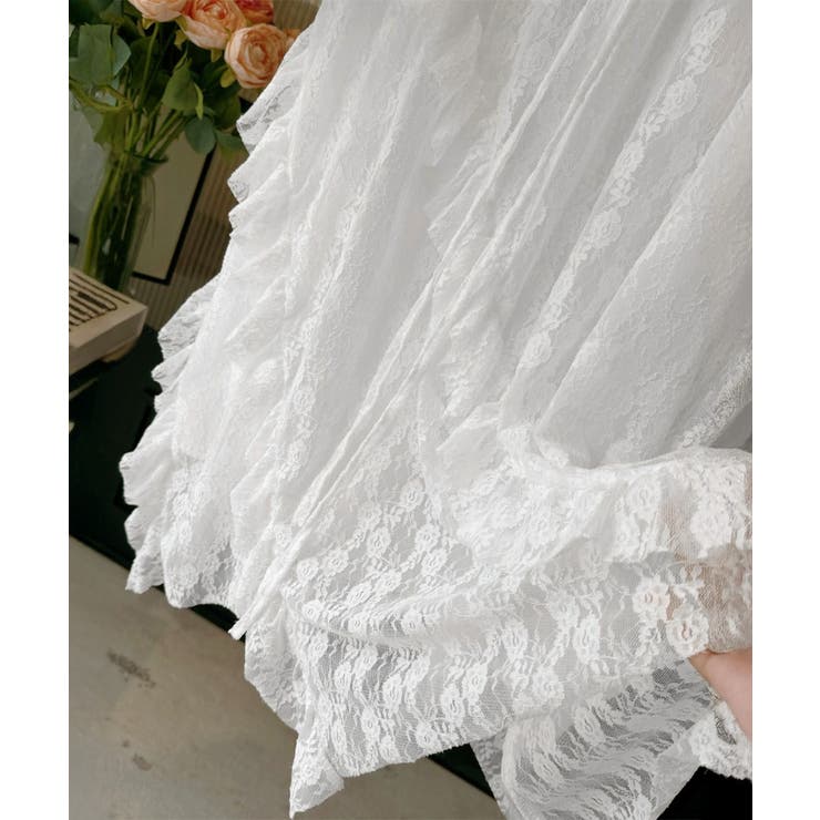 ティアードロングスカート白レーススカート | Miniministore | 詳細画像20 