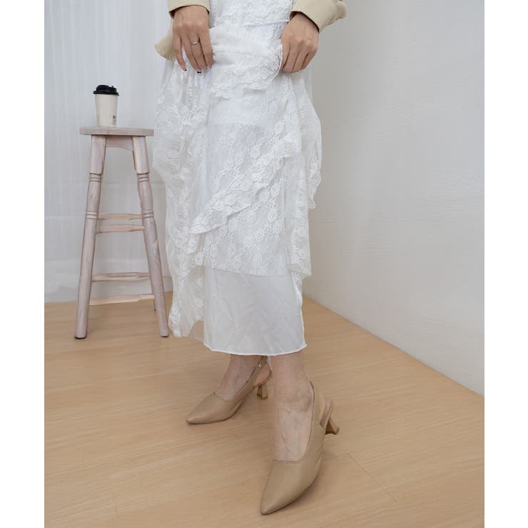 ティアードロングスカート白レーススカート | Miniministore | 詳細画像24 