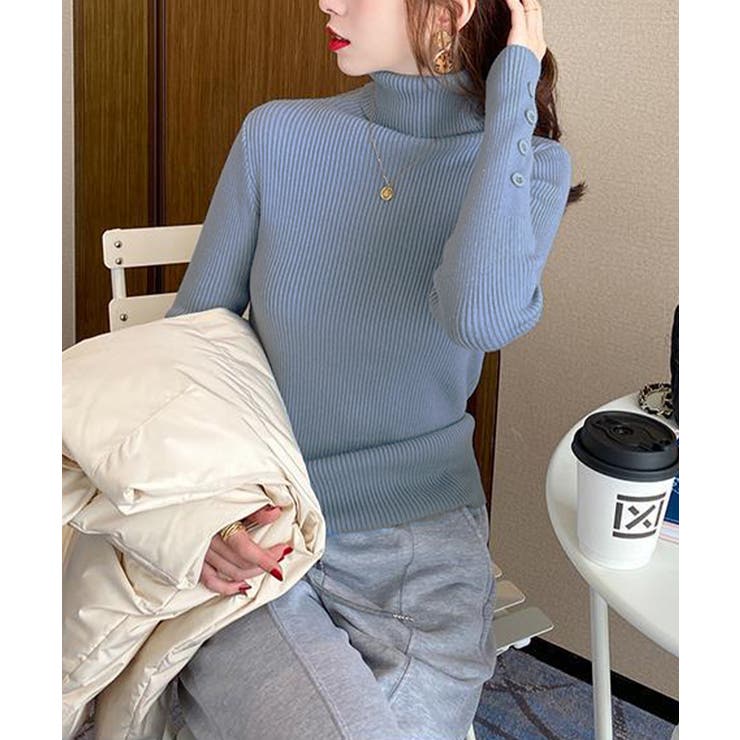 ハイネックニットトップス 長袖ニットソー | Miniministore | 詳細画像11 