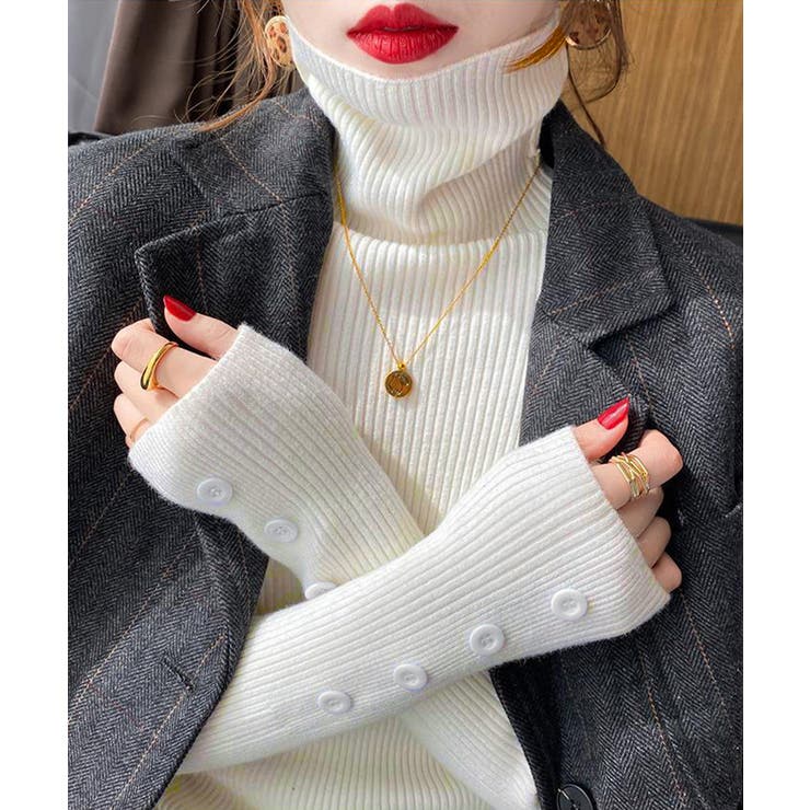 ハイネックニットトップス 長袖ニットソー | Miniministore | 詳細画像7 