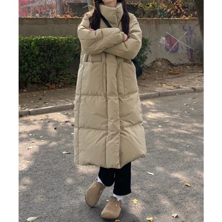 ベージュ | フェイクダウンコート 中綿 ロングコート | SUNSHINE CLOSET