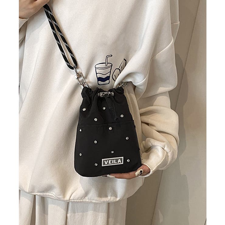 ブラック | パラコード巾着バッグミニショルダーバッグ | SUNSHINE CLOSET