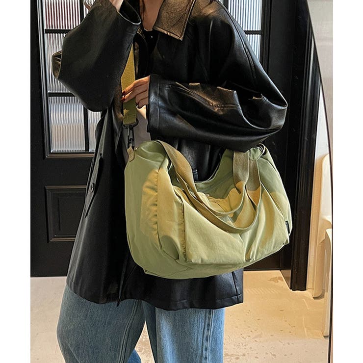 カーキ | ナイロンショルダーバッグ大容量トート軽量 | Miniministore