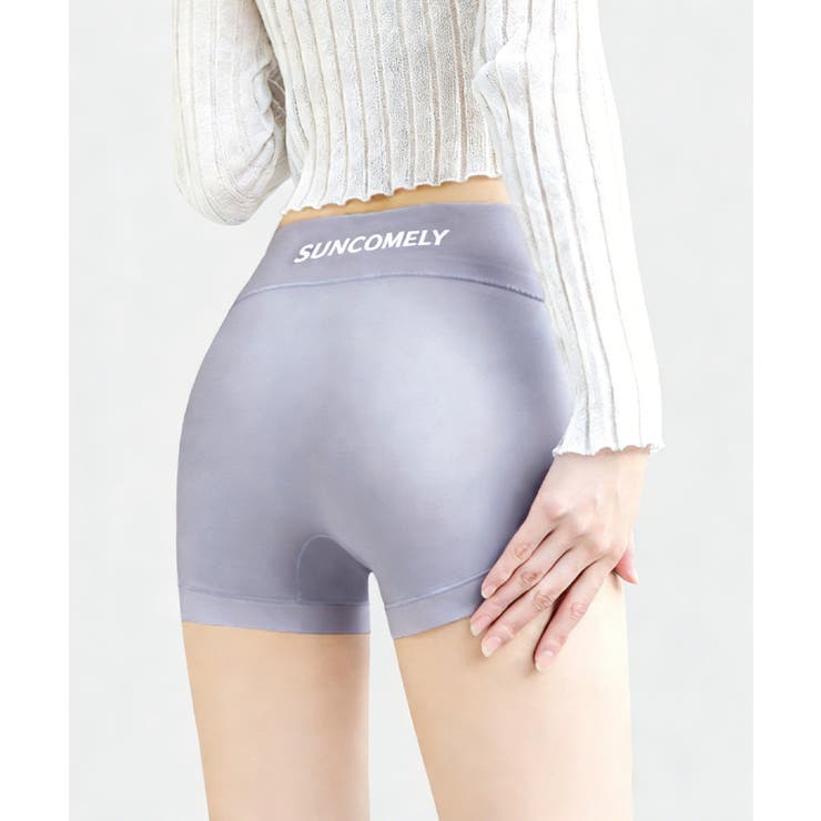 ブルー | ペチパンツ シームレス ボクサーショーツ | Miniministore