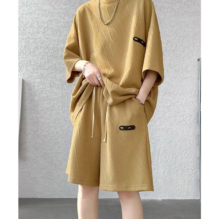 メンズ 半袖tシャツ ハーフパンツセット[品番：II000011761