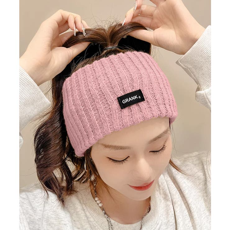 ピンク | ニットヘアバンド 幅広 ヘアターバン洗顔 | Miniministore
