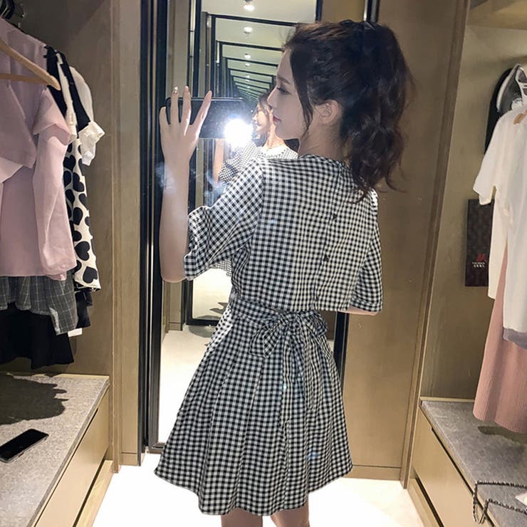 チェック柄 | ギンガムチェックワンピース レディース夏 | Miniministore