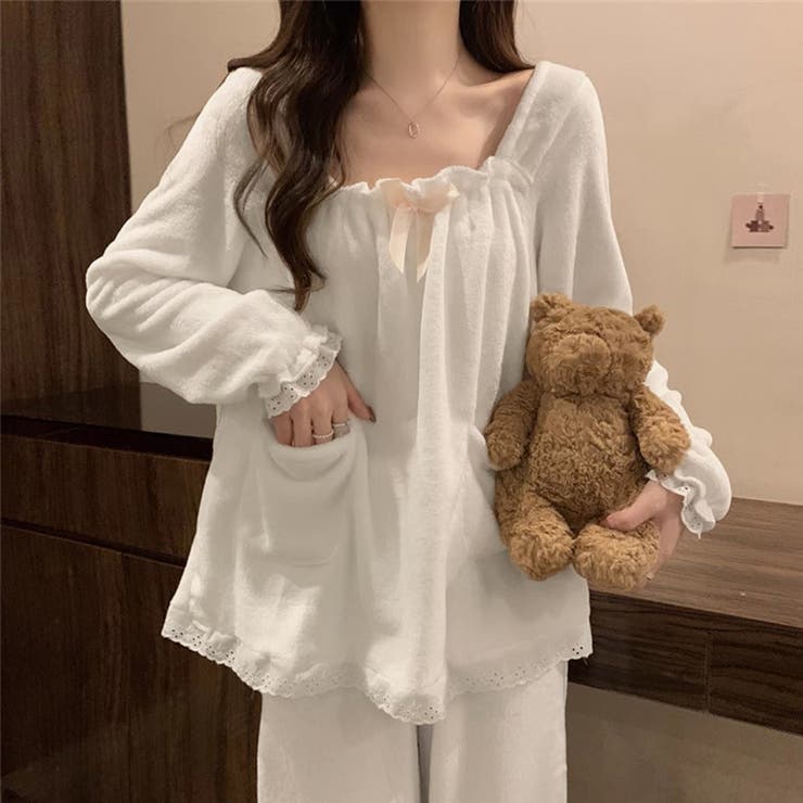 セット | フリースパジャマ 韓国ルームウェア 秋冬 | Miniministore