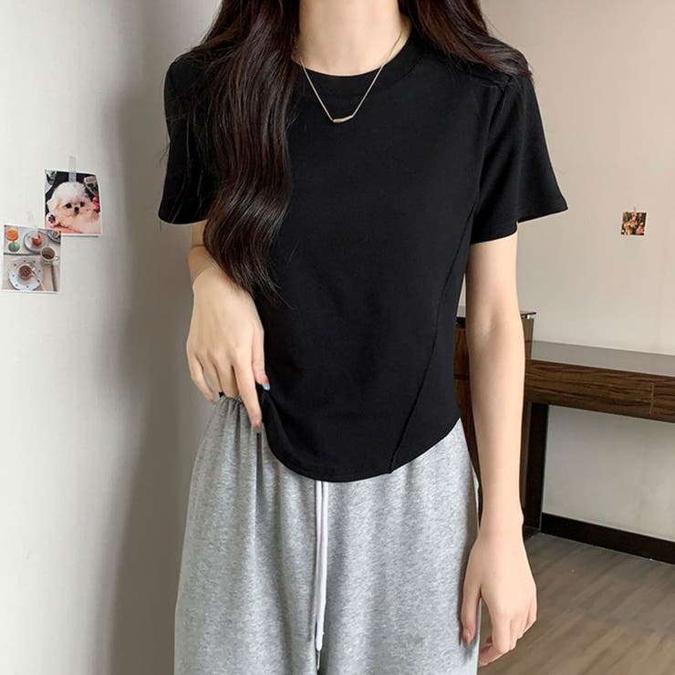 無地 Tシャツ クルーネック レディース | Miniministore | 詳細画像3 