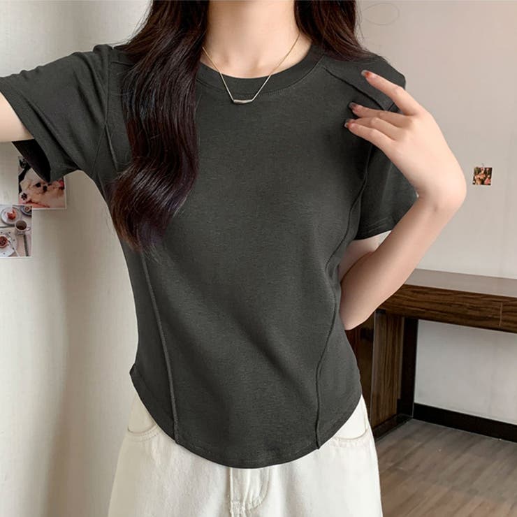 無地 Tシャツ クルーネック レディース | Miniministore | 詳細画像7 