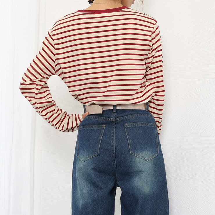 ボーダー柄tシャツ 長袖カットソー 春秋 | Miniministore | 詳細画像17 