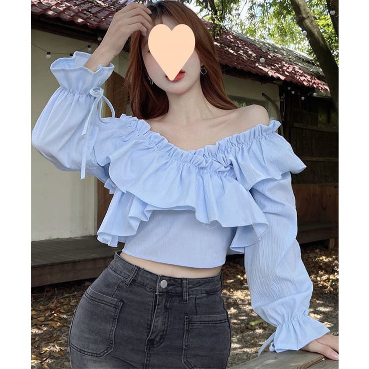 フリルブラウス オフショルブラウス 長袖 | Miniministore | 詳細画像15 