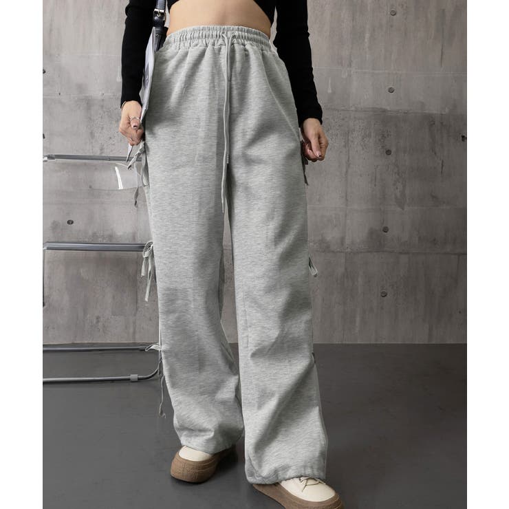 スウェットパンツサイドリボンワイドパンツ | Miniministore | 詳細画像13 