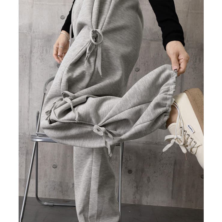 スウェットパンツサイドリボンワイドパンツ | Miniministore | 詳細画像15 