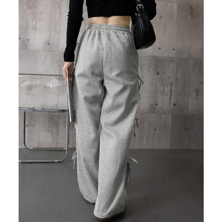 スウェットパンツサイドリボンワイドパンツ | Miniministore | 詳細画像16 