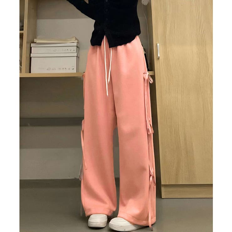 スウェットパンツサイドリボンワイドパンツ | Miniministore | 詳細画像7 