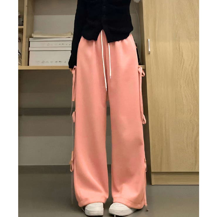 スウェットパンツサイドリボンワイドパンツ | Miniministore | 詳細画像8 