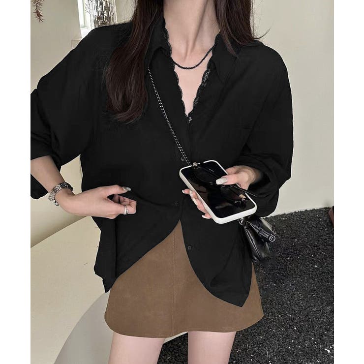 シャツブラウス長袖 レース襟シャツ春秋夏 | Miniministore | 詳細画像11 