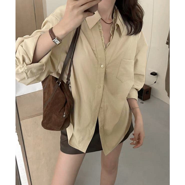 シャツブラウス長袖 レース襟シャツ春秋夏 | Miniministore | 詳細画像12 